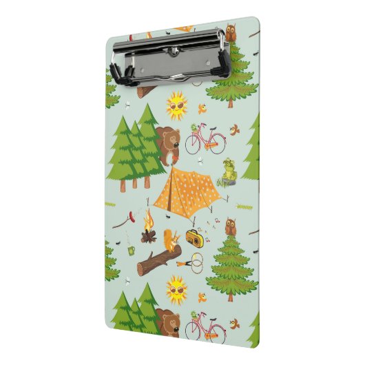 Camping Pattern Mini Klembord (Angled2)