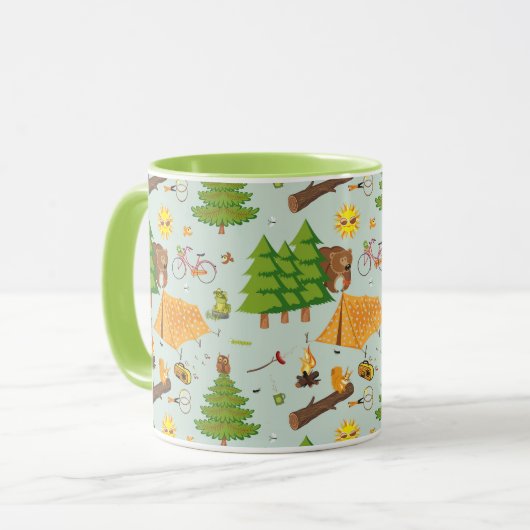 Camping Pattern Mok (Voorkant links)