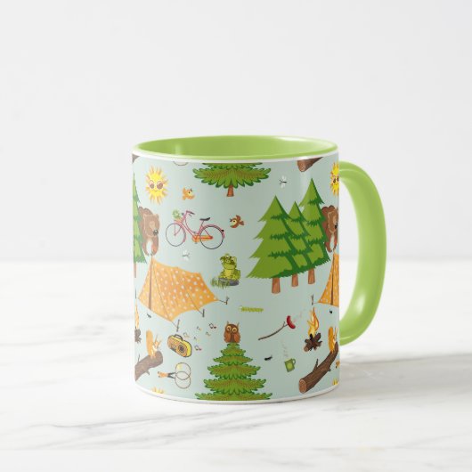 Camping Pattern Mok (Voorkant rechts)