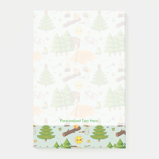 Camping Pattern Post-it® Notes (Voorkant)