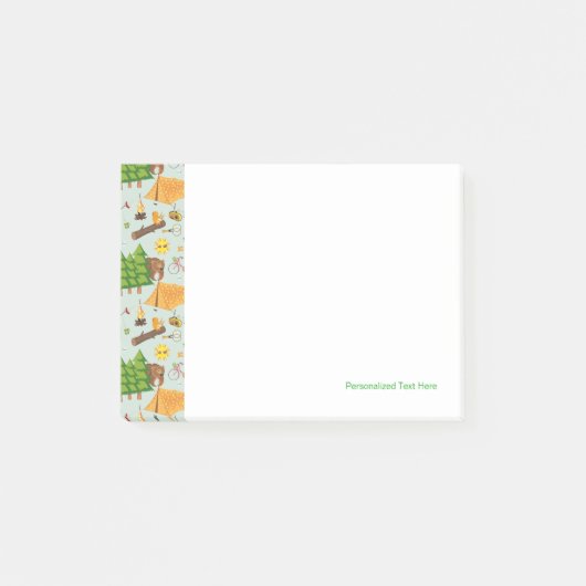 Camping Pattern Post-it® Notes (Voorkant)