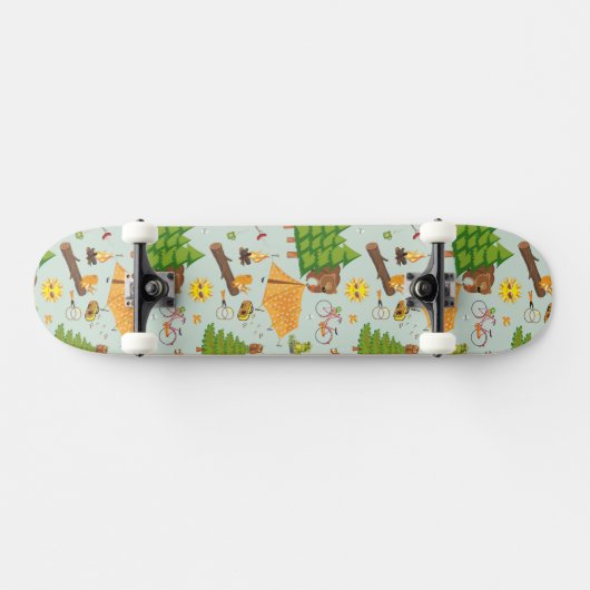 Camping Pattern Skateboard (Horizontaal)