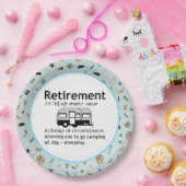 Camping Pensioendefinitie Papieren Bordje (Feest)