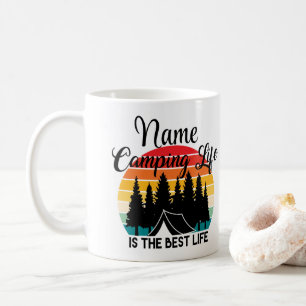 Camping personnalisé Conception de la vie Café Mug