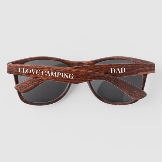 Camping personnalisé Papa Lunettes de soleil en bo (Dos)