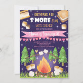Camping plus amusant fille invitation d'anniversai (Devant)