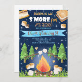 Camping plus amusant garçon invitation d'anniversa (Devant / Derrière)