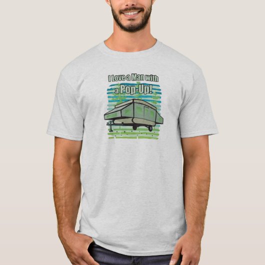 Camping PopUp T-shirt (Voorkant)