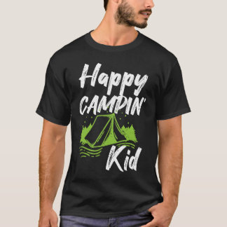 Camping Puns Happy Campin' Kid Boys Girls Children T-shirt