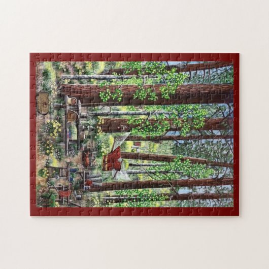 Camping Puzzle Rouge (Horizontal)