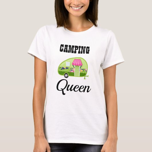 Camping Queen T-shirt (Voorkant)