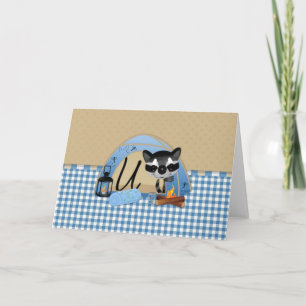Camping Raccoons Letter U