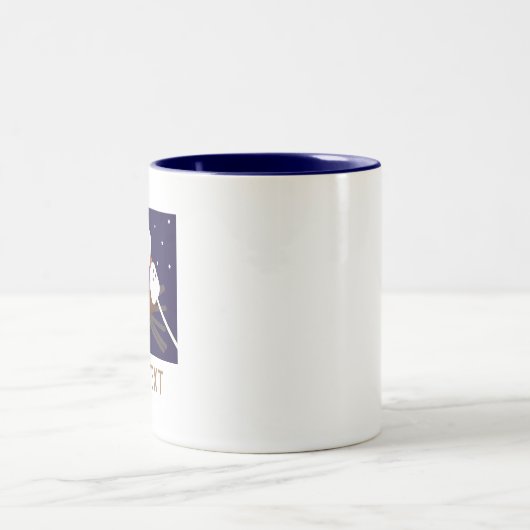 Camping Roasting Marshmallows Bonfire Tweekleurige Koffiemok (Center)