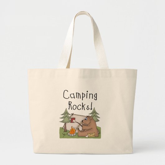 Camping Rocks Grote Tote Bag (Voorkant)