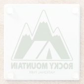 Camping Rocky Mountain Glazen Onderzetter (Achterkant)