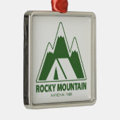 Camping Rocky Mountain Metalen Ornament (Rechts)