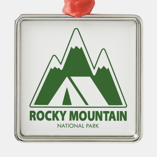 Camping Rocky Mountain Metalen Ornament (Voorkant)