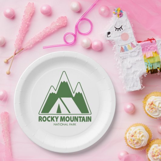 Camping Rocky Mountain Papieren Bordje (Feest)