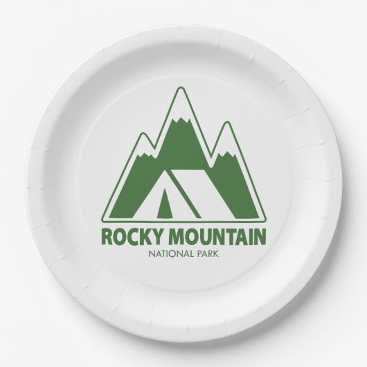 Camping Rocky Mountain Papieren Bordje (Voorkant)