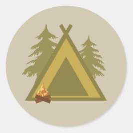 Camping Ronde Sticker