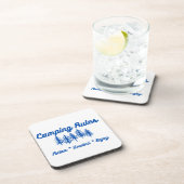 Camping Rules - Relax, Unwind, Geniet van een Bier Onderzetter (Rechterzijde)