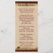 Camping Rustique Glamping Nature Wedding Programme (Dos)