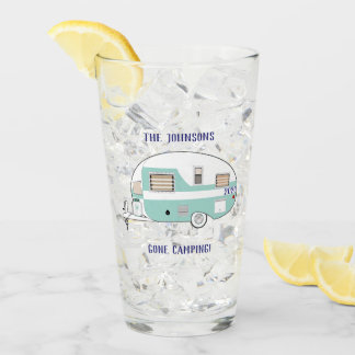 Camping RV Trailer Camper Beer Pint Drink Glas