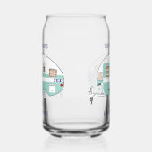 Camping RV Trailer Camper Bier Blikvorm Glas (Rechts)