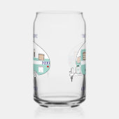 Camping RV Trailer Camper Bier Blikvorm Glas (Links)