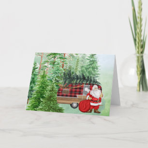 Camping Santa Kerstkaart Kaart