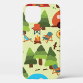 Camping scene - caravan, kampeerstoelen, vuurpleis Case-Mate iPhone case (Achterkant)