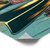  Camping Scene Vrouw Kajakken Poster (Hoek)