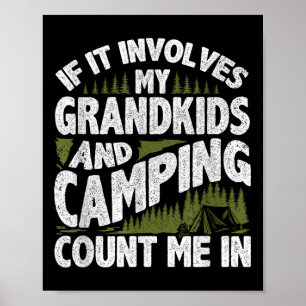Camping Shirt Opa Camper RV Camping Vakantie G Poster