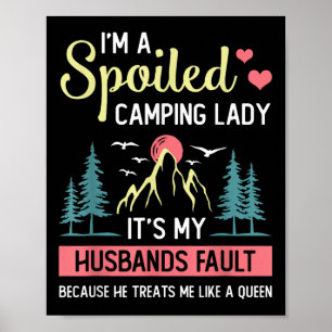 Camping Shirt Vrouwen Camper RV Vakantie Camping W Poster