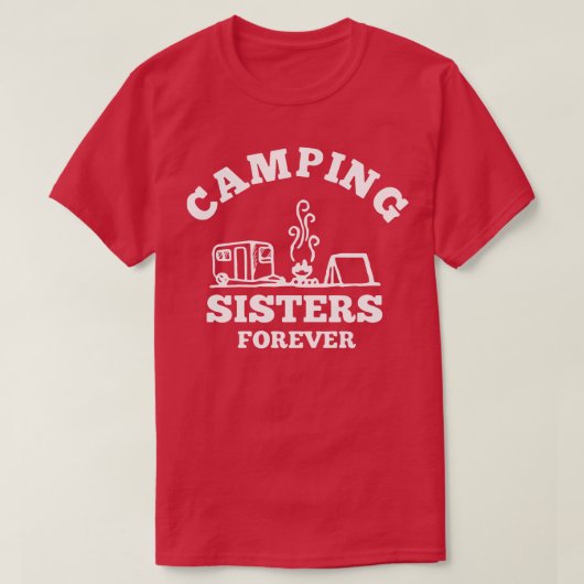 Camping Sisters Forever T-shirt (Design voorkant)