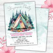 Camping Sleepover Anniversaire Fête Invitation