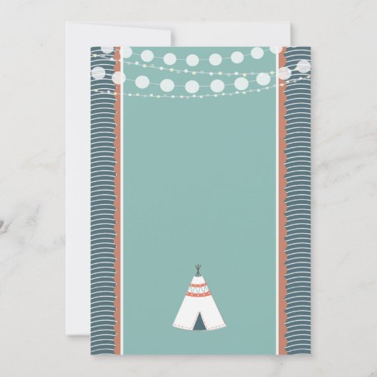 Camping Sleepover Boy Anniversaire Invitation (Dos)