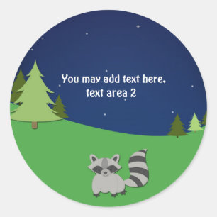 Camping Sleepover Verjaardagsfeestje Aangepaste gu Ronde Sticker