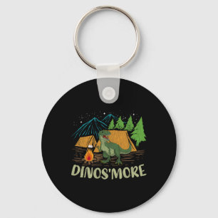 Camping S'more Dinosaur Liefhebber Grappige Dinosa Sleutelhanger