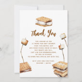 Camping S'more Fun Baby Shower Bedankkaart (Voorkant)
