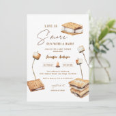 Camping S'more Fun Baby shower Kaart (Staand voorkant)