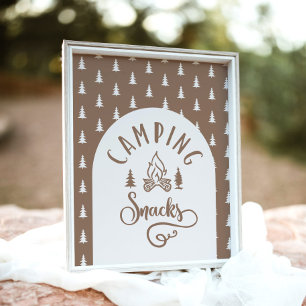 Camping snacks Een Happy Camper verjaardag Poster