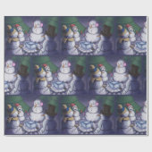 Camping Snowmen Kerstmis Cadeaupapier (Vlak)