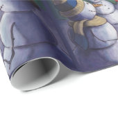 Camping Snowmen Kerstmis Cadeaupapier (Rol Hoek)