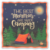 Camping Souvenirs mignon Tente Inspirivity Sticker (Devant)