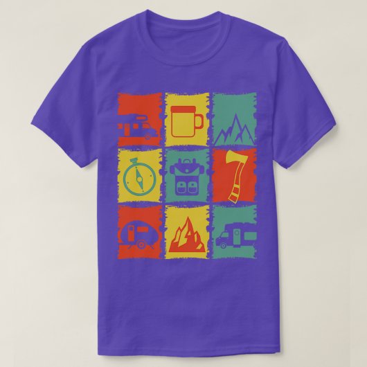 Camping Spullen voor een Camper T-shirt (Design voorkant)