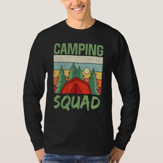 Camping Squad Camp Campfire Camper Campsite T-shirt (Voorkant)
