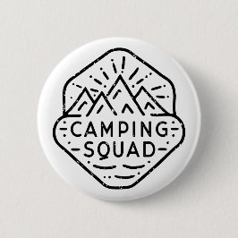 Camping squad matching zomerkamp ronde button 5,7 cm