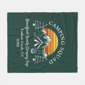 Camping Squad Modern Family Matching Grandma Fleece Deken (Voorkant (Horizontaal))