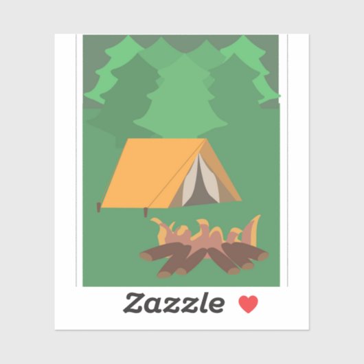 Camping Sticker (Vel)